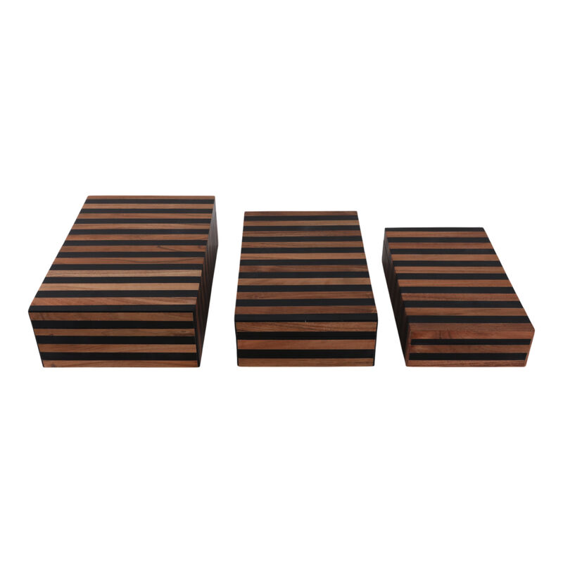 S/3 10/11/12 Striped Boxes image number 2