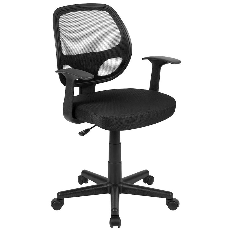 Flash Furniture Fundamentals Mid-Back Black Mesh Swivel Ergonomic Task Office Chair with Arms image number 0