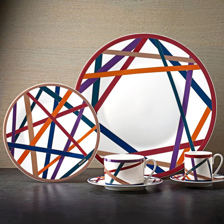 Bread & Butter Plates NASTRI MULTICOLOR Set of 2, diam. 6.1"