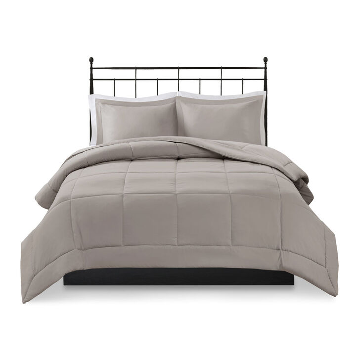 Gracie Mills Jacquelyn Ultra Soft Solid Microcell Down Alternative Comforter Set