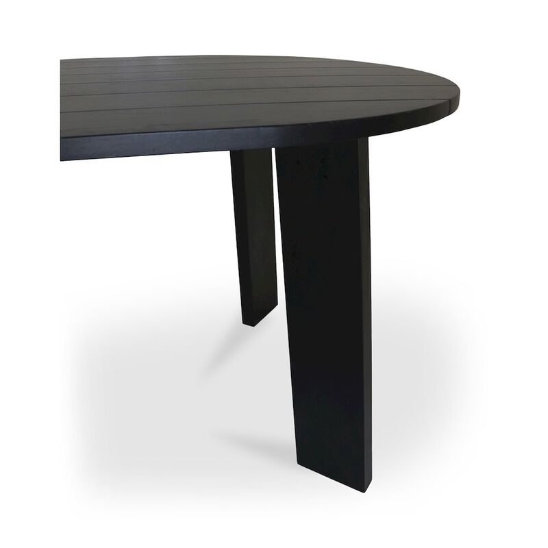 Moe's Home Collection Delta Oval Outdoor Dining Table Black