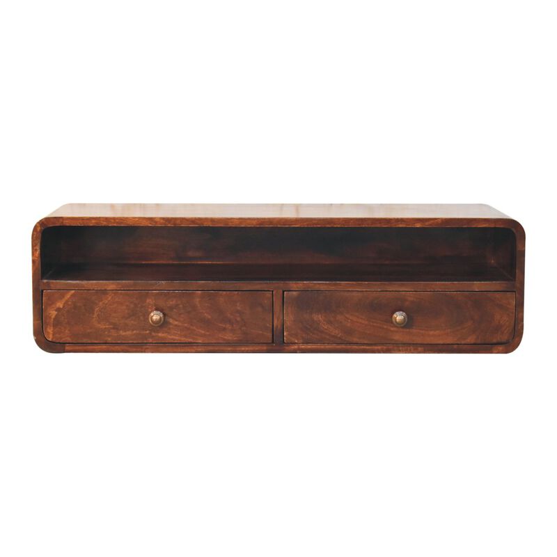 Artisan Furniture Solid Wood Floating California Walnut Open Console image number 0