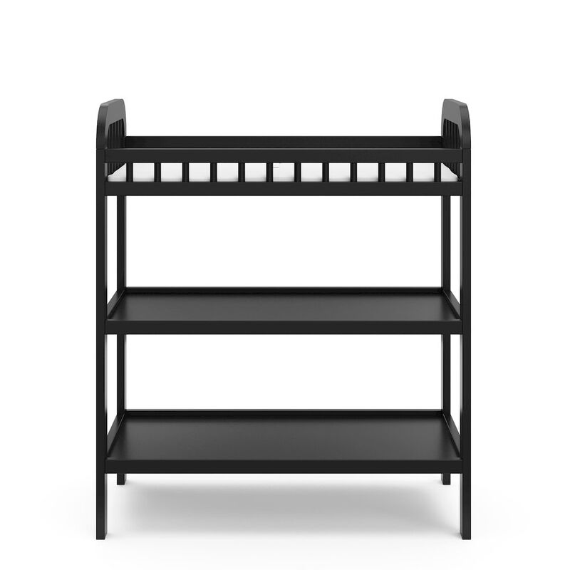 Storkcraft Pasadena Changing Table with Water-Resistant Changing Pad - Black