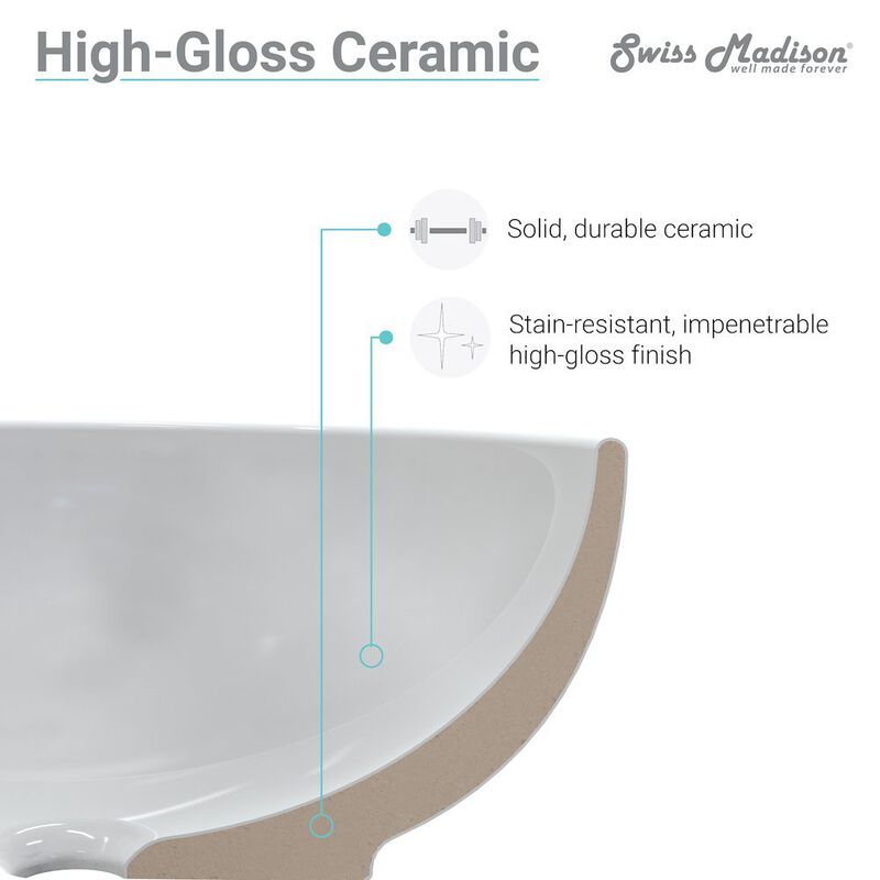 Voltaire 31 Vanity Top Sink with 3 Centerset Faucet Holes image number 5