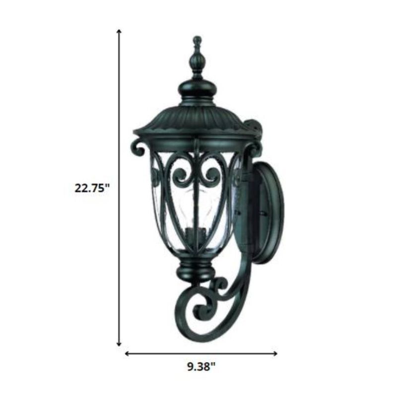 Hivvago Naples 1-Light Matte Black Wall Light