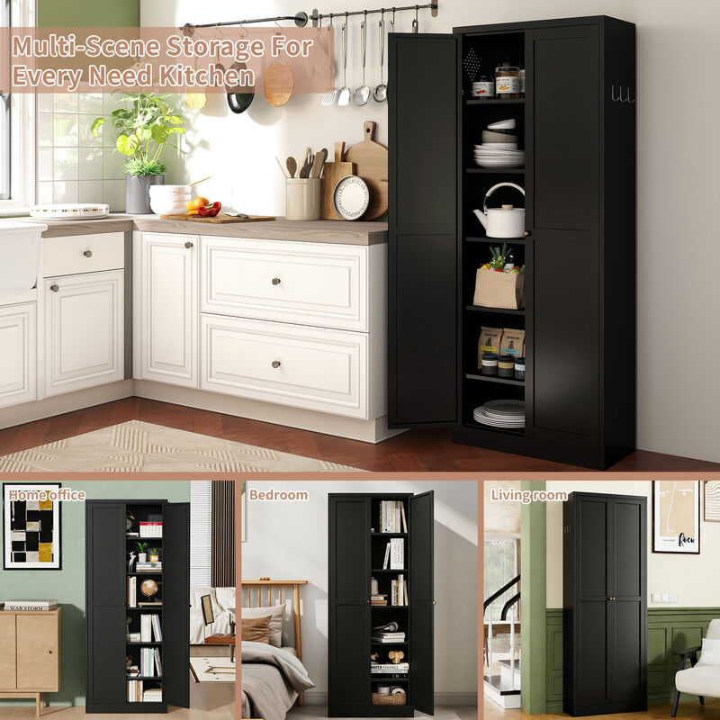 Hexfo Kitchen Pantry Cabinet image number 3
