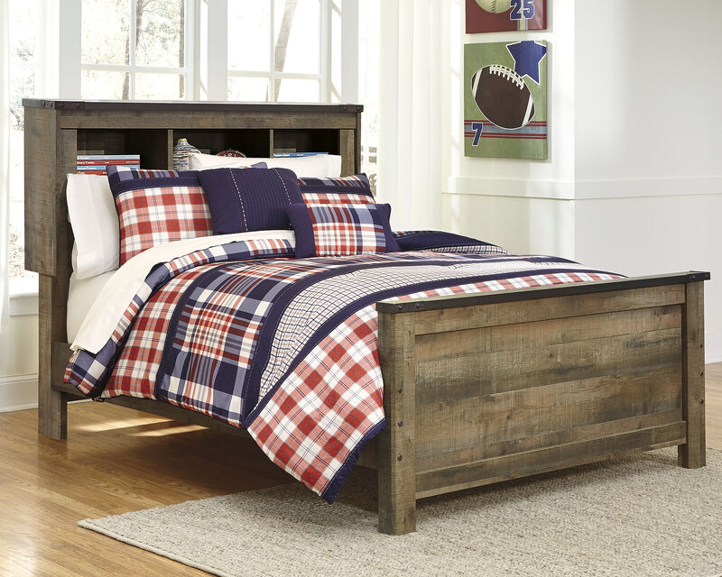 Trinell Full Bookcase Panel Bed image number 1