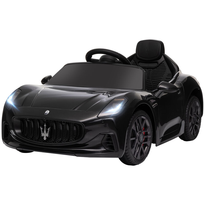 BreeBe Maserati Gran Turismo Licensed 12V Kids Electric Car w/ Remote Control, Soft Start, LED Lights, Music, Horn image number 0