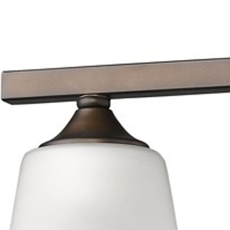 Hivvago Three Light Bronze Metal Vanity Wall Light