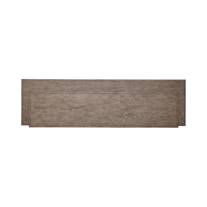 Liberty Furniture City Scape Metal Accent Oak Wood Console Bar Table for Living Room, Beige image number 4