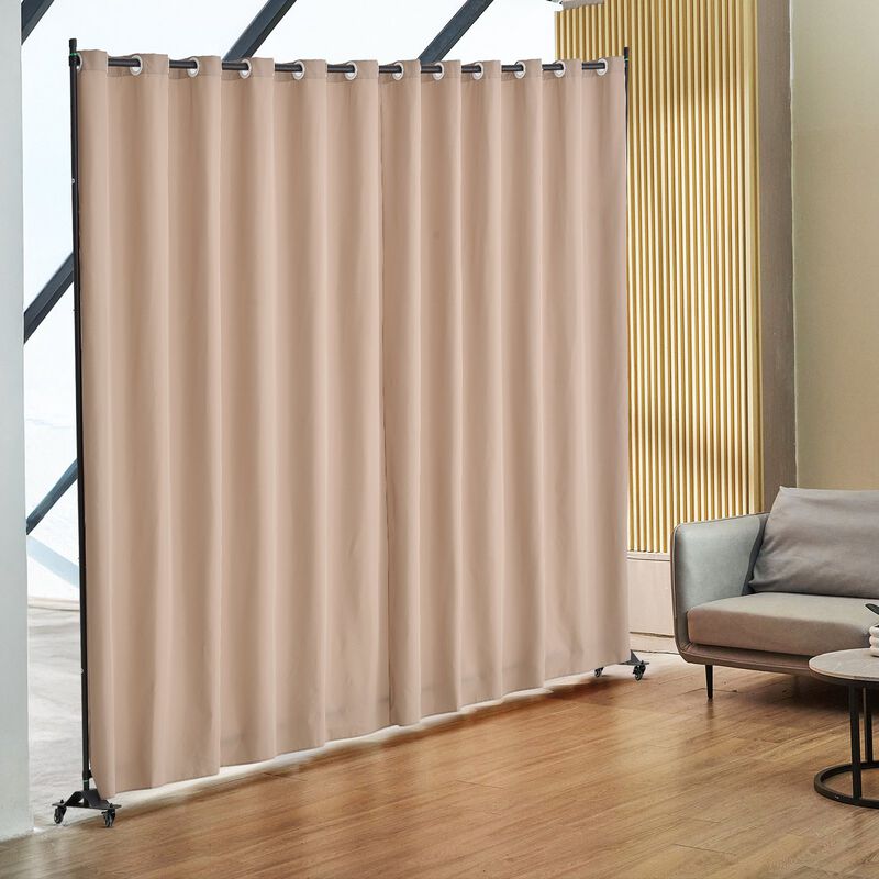 Freestanding Room Divider with Wheels for Office Bedroom and Study image number 1
