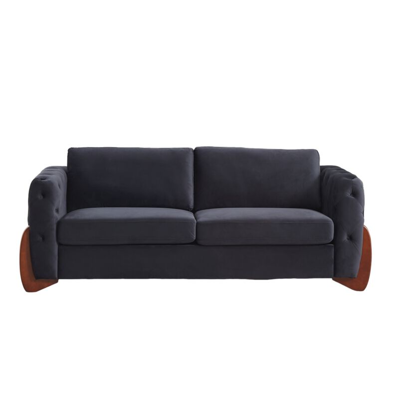Rodcaf Mid‑Century Modern Button Tufted Velvet 3‑Seat Sofa image number 0