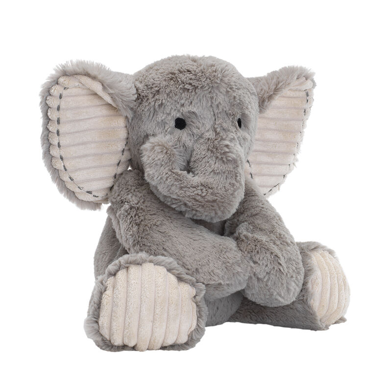 Lambs & Ivy Jungle Safari Gray Plush Elephant Stuffed Animal Toy Plushie - Jett