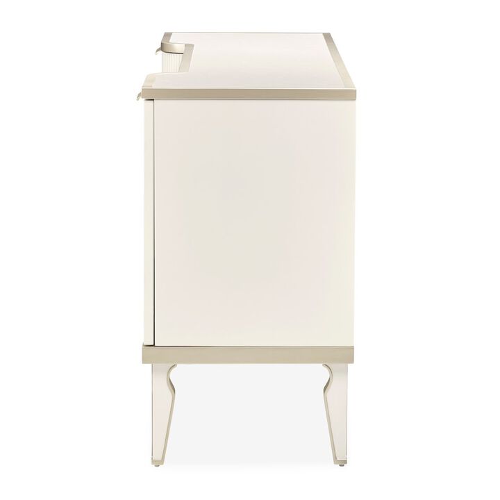 Michael Amini La Marisia Sideboard - Creamy Pearl