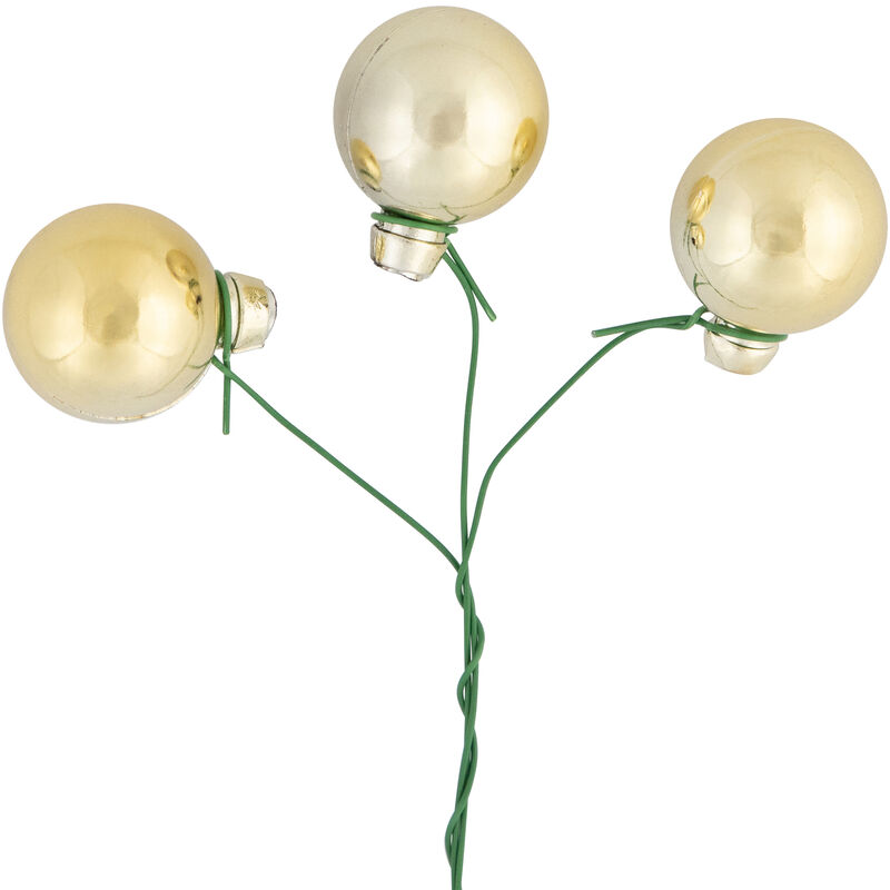 6.75" Gold Shatterproof Ball Ornament Christmas Pick image number 4