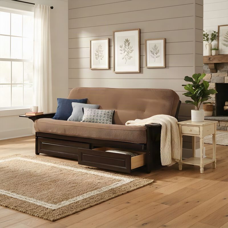Phoenix Frame-Espresso Finish-Marmont Mocha Mattress-Storage Drawers image number 4