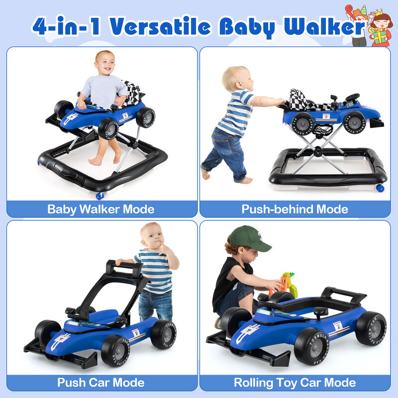 4-in-1 Baby Walker and Activity Center – Music, Adjustable Height & Interactive Play