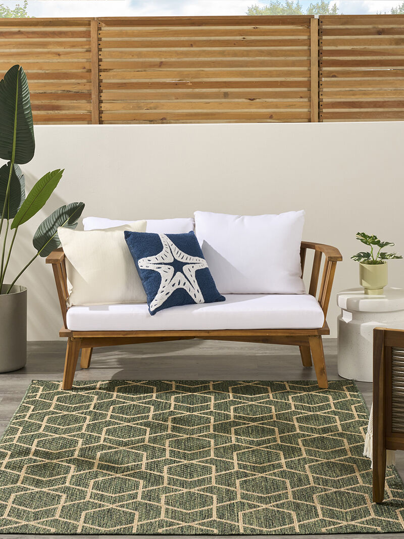 Horizon Indoor/Outdoor HOZ01 Green 5' x 7' Rug