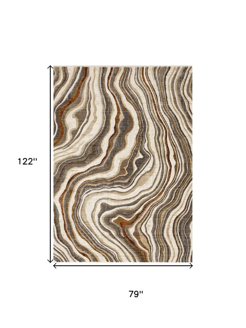 HomeRoots Abstract Area Rug image number 2