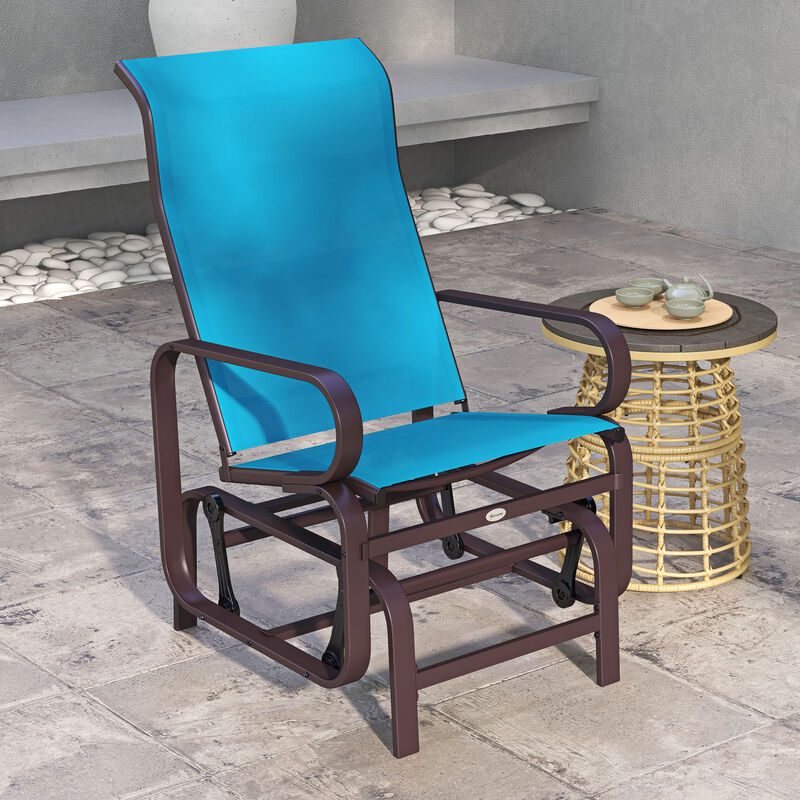 Hivvago Outdoor Gliding Lounger Chair with Metal Frame image number 6