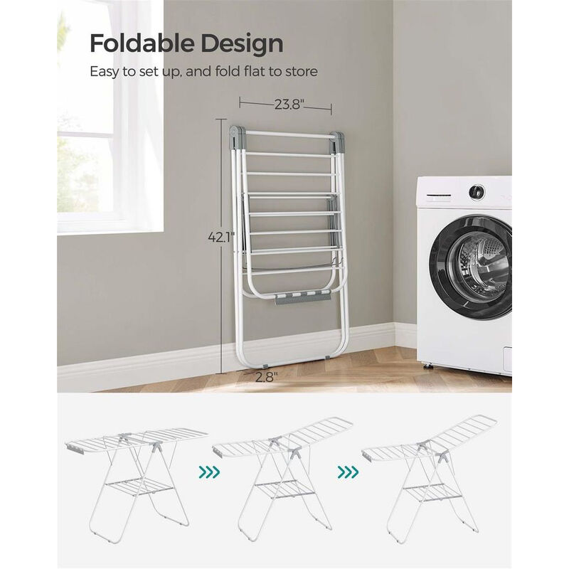 Multi-Clip Drying Rack for Socks and Delicates &ndash; Foldable Clothes Rack for Laundry Room or Bathroom