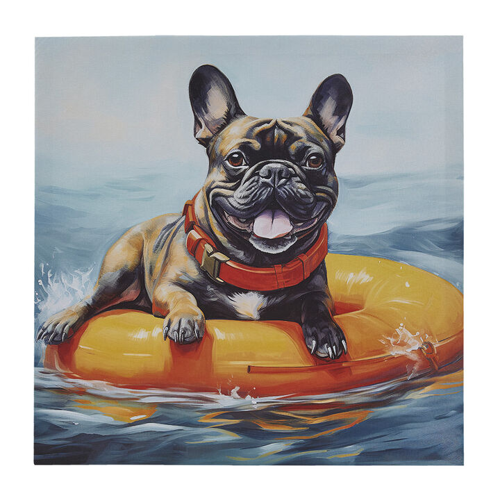 Gracie Mills Betty Beach Day Dog Canvas Wall Art