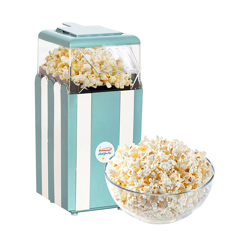 Brentwood Classic Striped 8 Cup Hot Air Popcorn Maker in Blue
