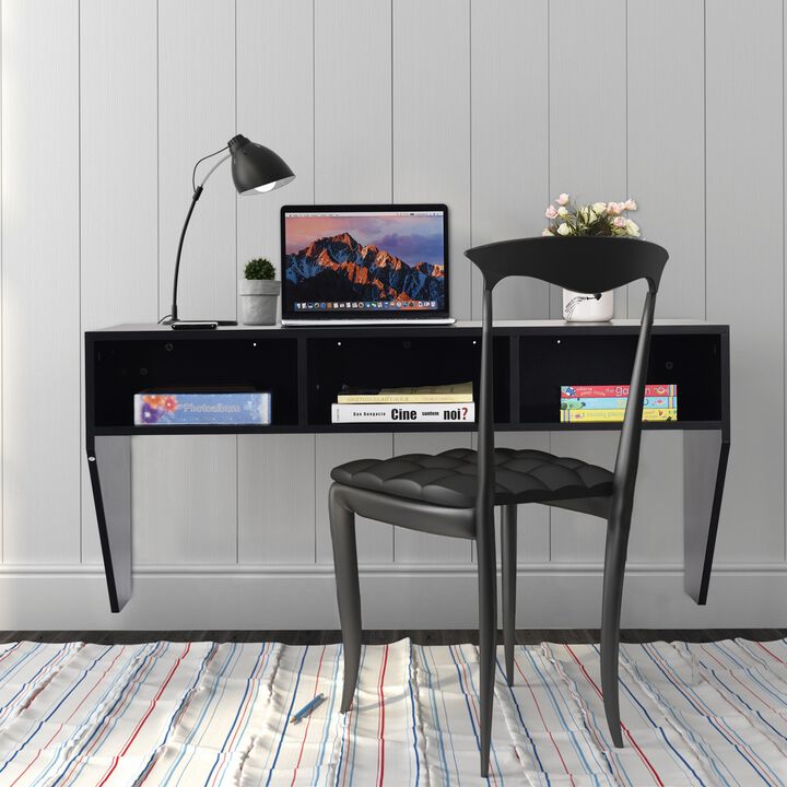 Wall Mounted Floating Computer Table Desk Storage Shelf