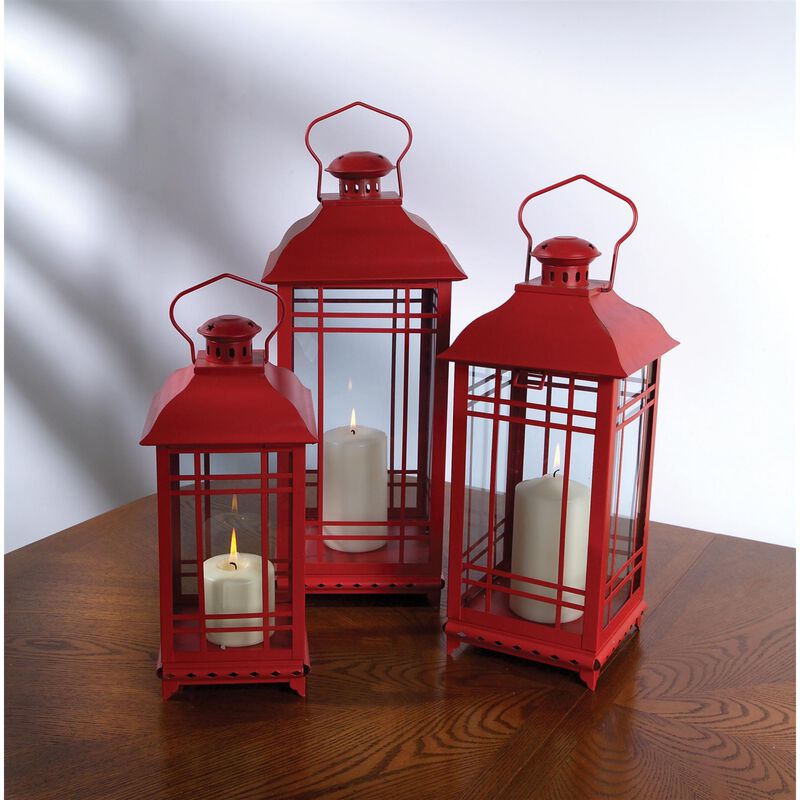 Set of 3 Decorative Lanterns for Ambient Lighting and Home Decor