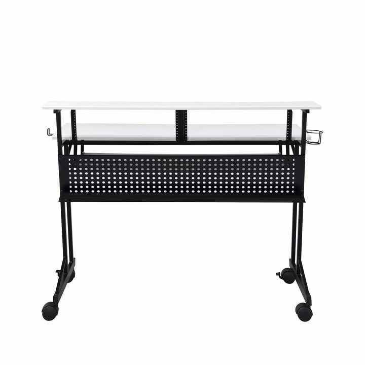 GOODSILO Professional Music Recording Studio Desk with Keyboard Shelf and Cable Management for Home Studios