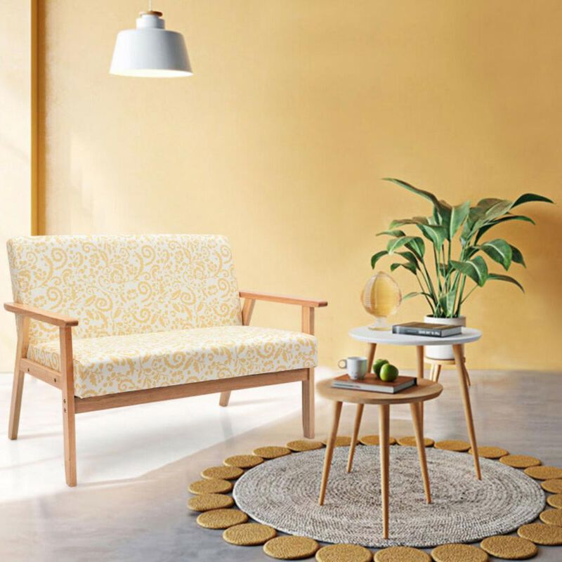 Hivvago Modern Fabric Loveseat Sofa Couch Upholstered 2-Seat Armchair