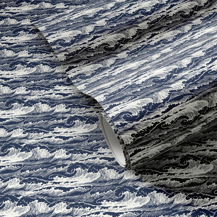 Wavebreak Wallpaper by Getty Images - Wavebreak Navy I