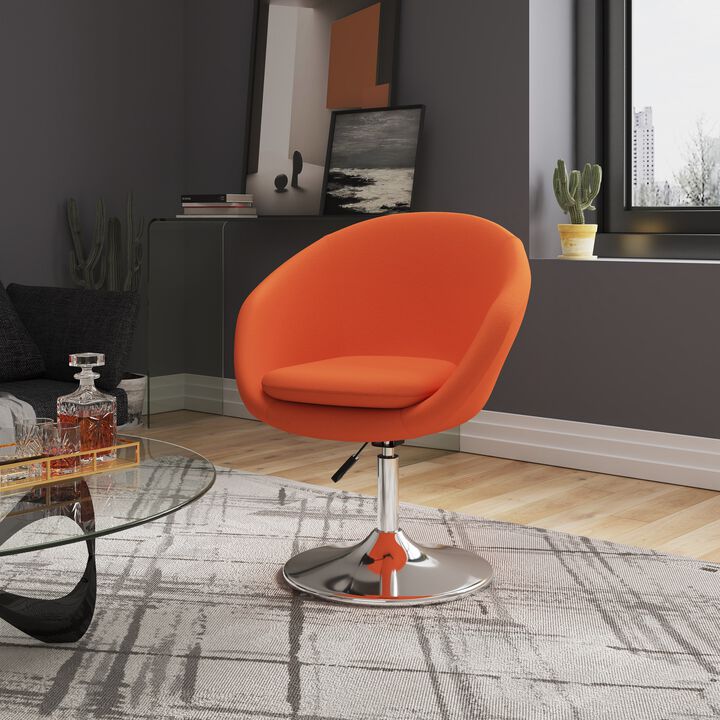 Hopper Orange Swivel Accent Chairs (Set of 2)