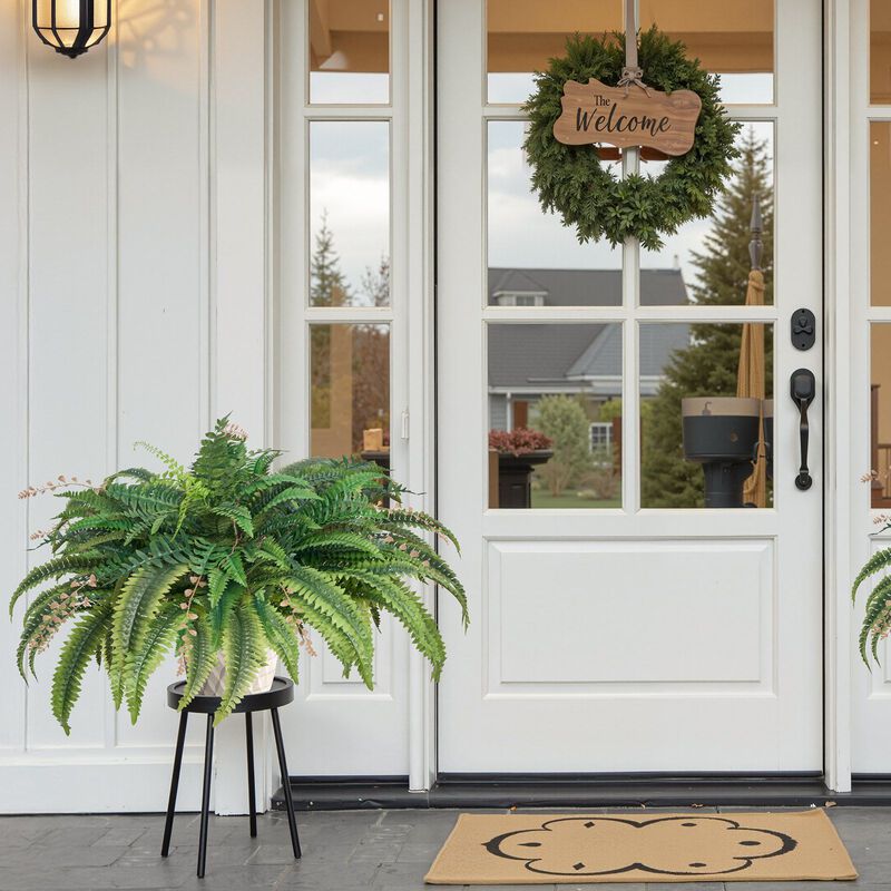 Large Artificial Fern Plant with Natural Spread, Hanging Faux Greenery for Indoor Outdoor Decoration image number 1