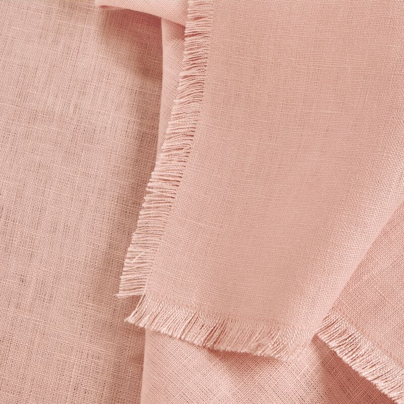 Solino Home Fringe 100% Linen Table Throw &ndash; Handcrafted, Machine Washable, Perfect for Holiday and Everyday Dining