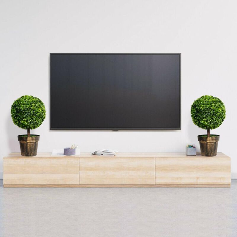 Hivvago 2 Pieces 24 Inch Artificial Boxwood Topiary Ball Tree for House and Office