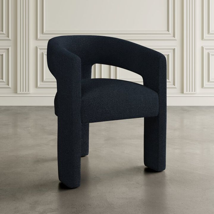 Jofran Sven Modern Contemporary Upholstered Three-Leg Curved Back Dining Chair