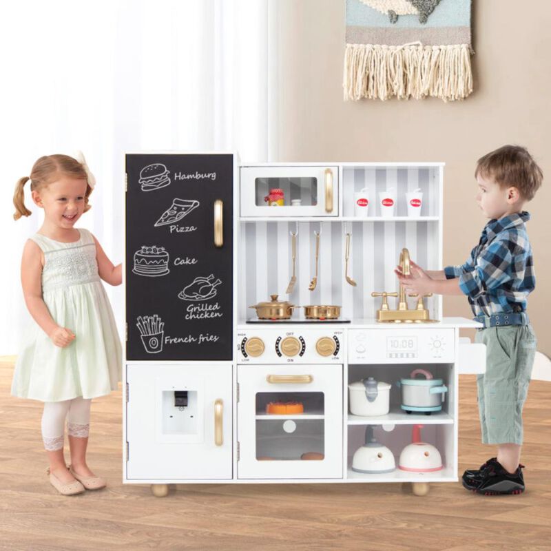 Hivvago Pretend Play Kitchen for Kids with Real Sounds and Lights