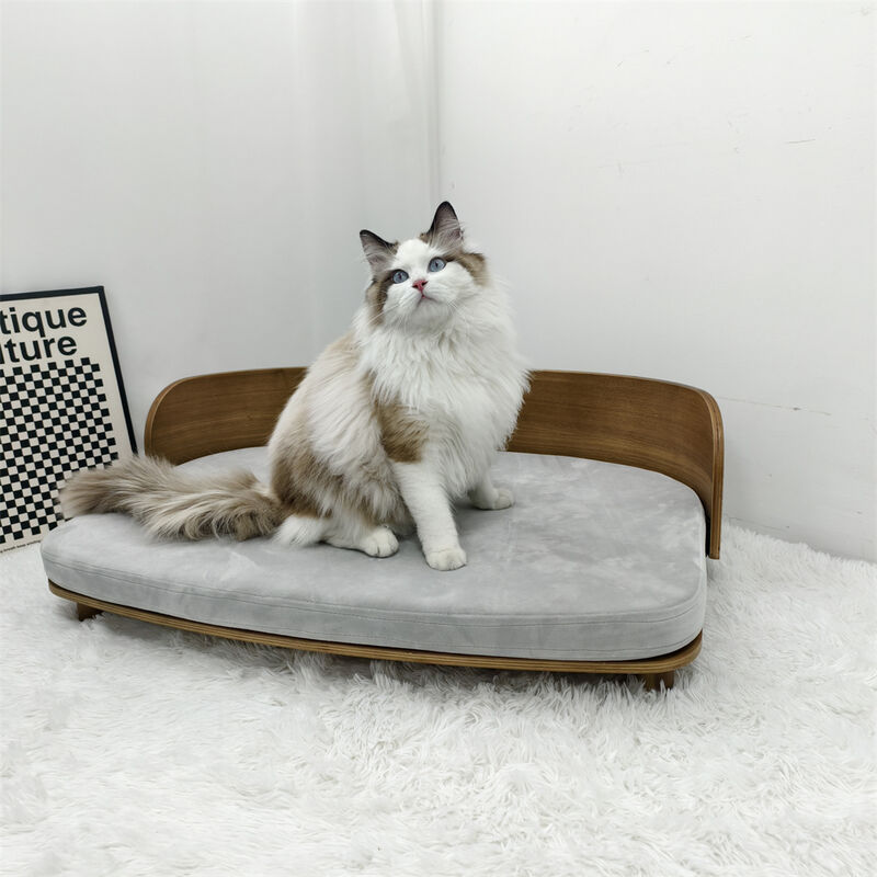 Elevated Raised Cat & Dog Sofa Bed Breathable Puppy Bed w/ Removable Cover image number 9