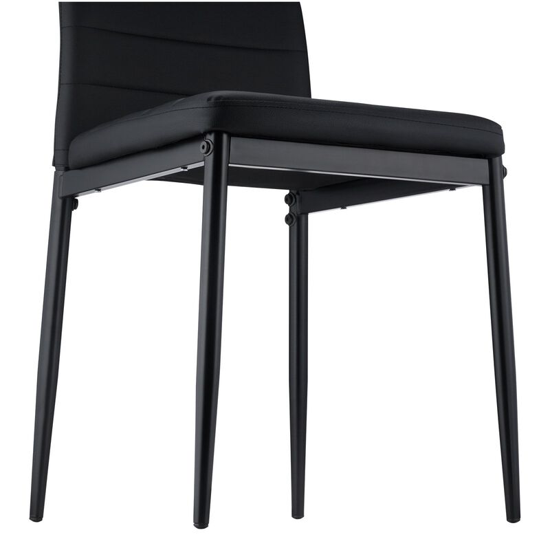 Modern Accent Dining Chairs Set of 4, Padded Leather Chairs with Sturdy Metal Legs image number 9