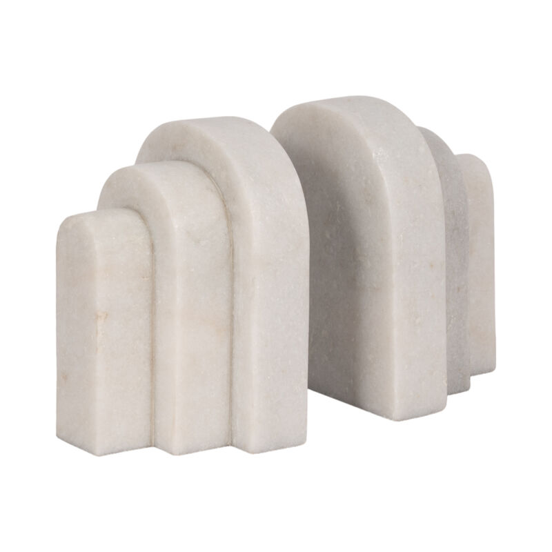 Marble Layered Arches Bookends image number 2