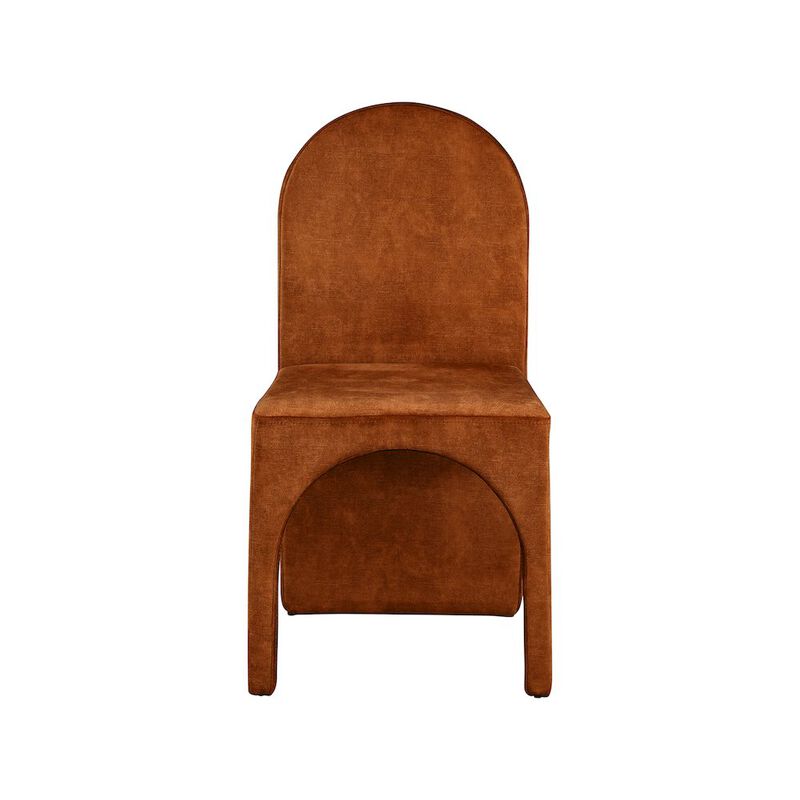 Meridian Furniture Summer Cognac Velvet Dining Side Chair, Set of 2