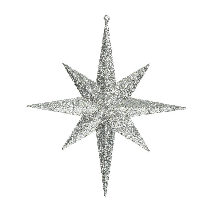 Vickerman 12" Champagne Iridescent Glitter Bethlehem Star Christmas Ornament, 2 per Box