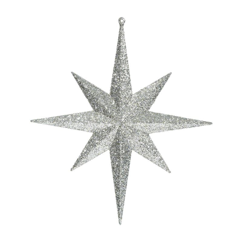 Vickerman 12" Champagne Iridescent Glitter Bethlehem Star Christmas Ornament, 2 per Box image number 0