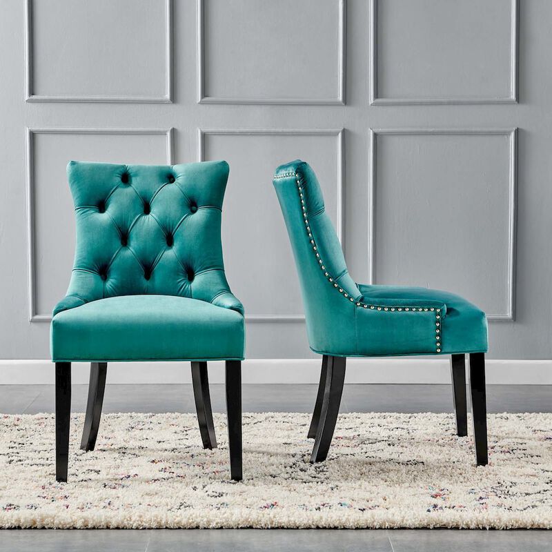 Regent Tufted Performance Velvet Dining Side Chairs Set of 2 image number 8