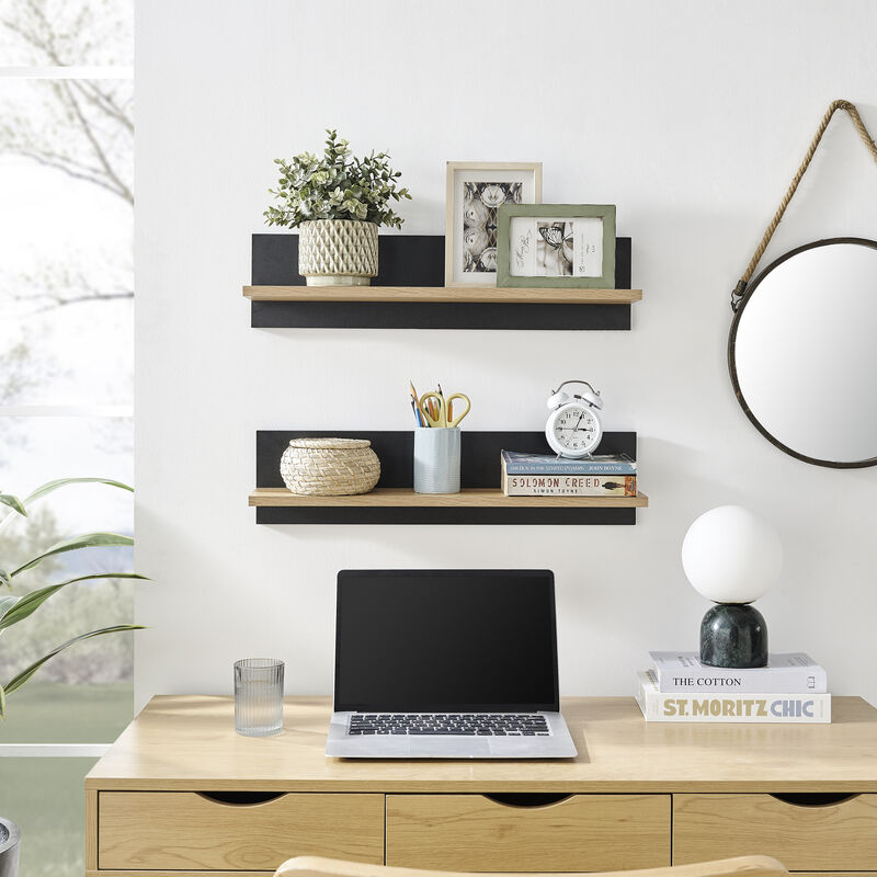 Repose Display Photo Ledge Shelf Set of 2