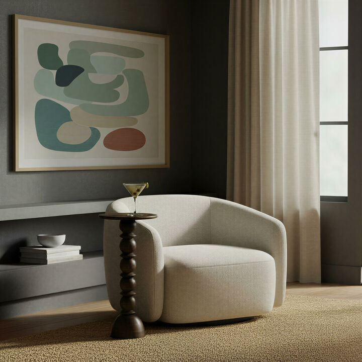 Mango Wood Accent Table, Grey