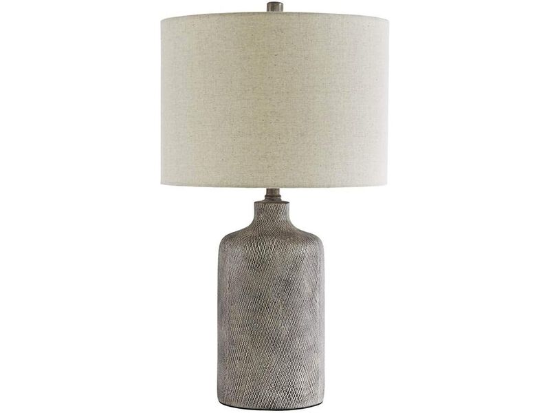 Modern 25" Ceramic Table Lamp Natural Stone Finish image number 0