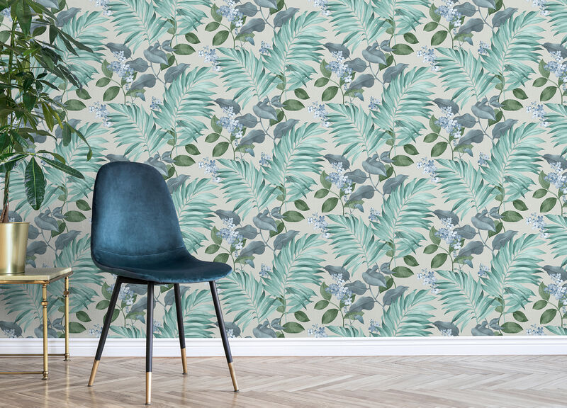 Eden Grey Tropical Wallpaper image number 3