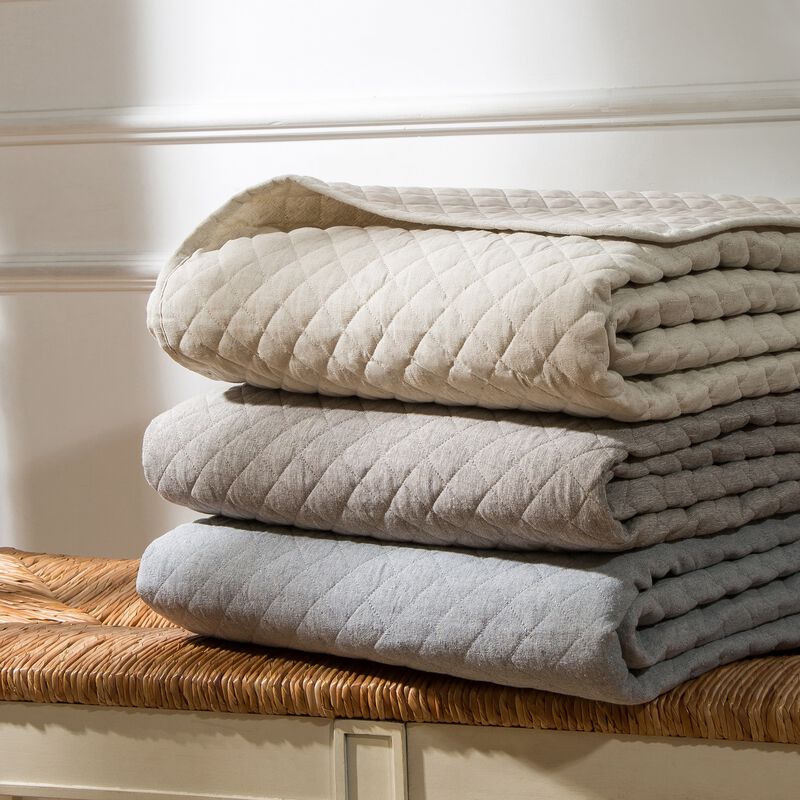 Anna Full/Queen Gray Quilted Coverlet Set image number 2